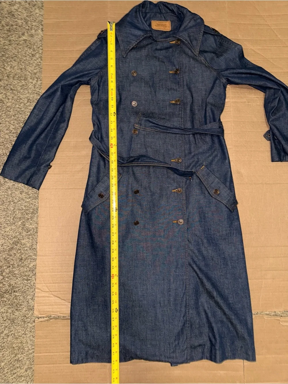 Vintage Levi’s Made in USA Denim Trench Coat Dress M | Denim Duster Trench EUC